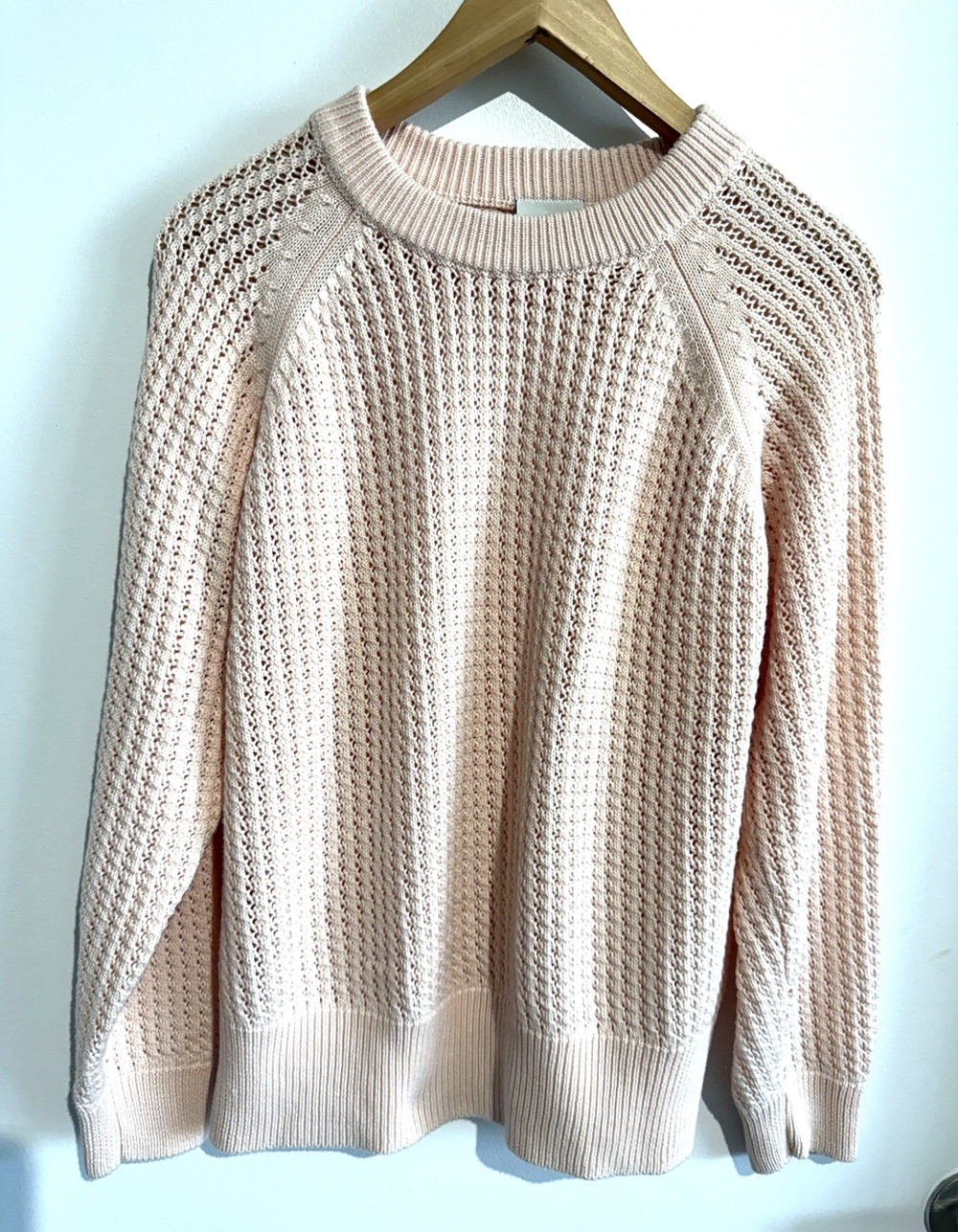 Varley Knit Sweater Cotton tennis Golf pickleball athletic peach Sporty Sz-M